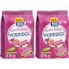 Isola Bio Porridge Biologico Fichi e Lamponi, Senza Zuccheri Aggiunti, Ricco di Fibre e Proteine, 100% Ingredienti Naturali, per Vegani e Vegetariani, 375 gr (Confezione da 2)