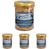 Nostromo Filetti di Sgombro all'Olio di Oliva 190g - Qualità Superiore, Ricchi di Omega 3, Senza Conservanti, Lavorati a Mano, Vasetto in Vetro (Confezione da 4)