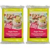 FunCakes Pasta di Zucchero Lime Green: facile da usare, liscia, flessibile, morbida e pieghevole, perfetta per decorare torte, halal, kosher e senza glutine. 250 gr (Confezione da 2)