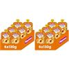 Plasmon I Fruttini - Pesca e Mango con Mela e Banana 6x130g (Confezione da 2)