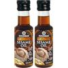 Kikkoman, Olio di Sesamo Tostato, Perfetto per Insaporire Zuppe, Ideale Mixato con Salsa di Soia per Creare Deliziosi Dressing, Adatto per Piatti a Base di Carne o Verdure, Bottiglia da 125 mL