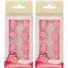FunCakes Decorazioni di Zucchero Piedini Neonato Rosa: pronto per l'uso per la decorazione di torte, perfetto per cupcakes Babyshower, muffin e altro, certificato senza glutine, set / 16