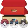 Pokémon: set di scatole da collezione Poké Ball del GCC Pokémon - Poké, Mega e Ultra Ball (nove buste di espansione e sei fogli di adesivi) - Esclusiva Amazon