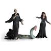 Schleich HARRY POTTER | Lord Voldemort, Nagini e Bellatrix Lestrange 42684 | 2 figure snodate e una figura animale | Figure da collezione e regalo per bambini | dai 6 anni | Set da 3 pezzi