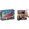 PLAYMOBIL Autopompa VF, luci/suoni, 4+ anni, 9464, & Duracell CR123 Litio 2 pz