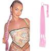 SJZDYLXY Extension a coda di cavallo da 81,3 cm di lunghezza, da avvolgere intorno ai capelli, con coulisse, clip, per donne e ragazze (rosa, 80 cm)