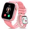 SWGOTA 4G Smartwatch Bambini con GPS e Chiamate, Orologio Smartwatch Bambini Videochiamate/Chat Vocale/SMS, SOS/Modalità Scuola/Sveglia/Fotocamera/Contapassi/Sonno, Regalo per Ragazzi/Ragazze, Rosa