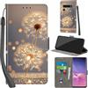 PHINIENLAND Cover per Samsung Galaxy S10 Plus Case PU Pelle Custodia [Kickstand] [Chiusura magnetica] [Slot per Schede], Portafoglio Flip Custodia per Samsung S10 Plus,Dente di leone
