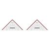 Westcott Goniometro 22 cm con manico staccabile | Goniometro in plastica trasparente con scala rossa | Scala tecnica e goniometro per scuola, università o ufficio | E-10142 00 (Confezione da 2)