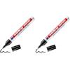 Edding 3000 Marcatore Permanente - Nero - Blister 1 pz - Punta Tonda 1,5-3 mm - pennarelli indelebili ad Asciugatura Rapida - Impermeabile, Non sbava - per Cartone, plastica, Legno, Metallo, Tessuto