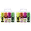Edding 4 mini evidenziatori - per uno stile luminoso - tascabile -ideale per bimbi - punta scalpello 1-3mm - Colori verde fluo, giallo fluo, arancio fluo, rosa fluo (Confezione da 2)