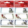 APLI 18442 - Etichette scolastiche Moto 9 u. (Confezione da 2)