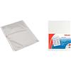 ESSELTE Buste Perforate Deluxe, PPL Antiriflesso, Formato 22x30 cm, 395097500 & Buste a L, PPL Antiriflesso, Formato 22x30 cm, 395082002