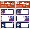 Apli Kids 19017 - Etichette scolastiche modello Planeta per identificare libri e oggetti - 3 motivi diversi 9 etichette (Confezione da 2)