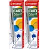 STABILO EASYOriginal refill - Cartuccia per Penna Roller Ergonomica - Tratto M (0,3mm) - Cancellabile - Blu (Confezione da 2)