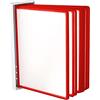Leviatan Sistema da Parete con Pannelli A4 - Set da 10 Portadocumenti - Supporto da Parete in Metallo Salvaspazio - Per Ufficio, Magazzino e Produzione - Rosso