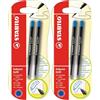 STABILO Refill - Cartuccia per Penna a Sfera - Tratto M (0,5mm) - Pack da 2 - Blu (Confezione da 2)