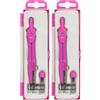 Idena 22071 - Compasso scolastico con puntali di ricambio, rosa, 1 pezzo (Confezione da 2)