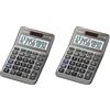 Casio MS-100FM Calcolatrice da tavolo, Display a 10 Cifre, Calcolo Profitto, Calcolo Imposte (Confezione da 2)