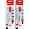 Centauro - Pennarello permanente rosso, 3 mm, punta conica, asciugatura rapida, inchiostro con base olio, adatto a tutti i tipi di superfici, metallo, vetro, stagno, plastica, pellicola fotografica,