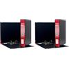Rexel Esselte Dox 4 Raccoglitore a Leva, Formato Commerciale D5, Rosso, 1 Pezzo (Confezione da 2)