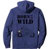 Peanuts Snoopy Sketch Born Wild Motorcycle Fumetto Fan Felpa con Cappuccio