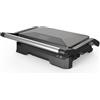 Black+Decker - Grill BXGR1001E | 1000W | Apertura 180º | Piastre 23x14,5cm con blocco | Doppio strato antiaderente | PFOA free | Piastra basculante | Vaschetta di raccolta | Spie luminose | Cool-touch