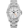 watchdives GMT WD16570 - Orologio subacqueo da uomo, con due fusi orari, NH34, in vetro zaffiro, impermeabile, 100 m, V2 Quadrante bianco/lancette arancioni, Bracciale
