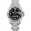 watchdives GMT WD16570 V2 Orologio da immersione automatico da uomo con doppio fuso orario NH34 Orologio da polso con cristallo di zaffiro da 37 mm, Nero, Bianco