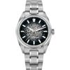 watchdives WD0003C Elementum Orologio da uomo dal design originale VH31 Sweep Second Orologio al quarzo 36 mm Cristallo zaffiro Orologio da polso di lusso impermeabile 100 m, Nero Grigio Ice Crack