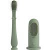 Vicloon Spazzolini Neonati in Silicone, 2 Pezzi Set de Spazzolino Neonato, Spazzolino da Dito e Spazzolini Pulizia Lingua, con Custodia, Morbido e Sicuroper, per 6-18 Mesi Bambini, Verde
