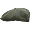 Melegari Berretto Gloucester | Berretto Newsboy Melton Tinta Unita | Made in Italy | Uomo/Donna | Autunno Inverno (IT, Numero, 58, Nero)