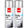 AUTO-PLAST PRODUKT APP Rally 400 Color Spray - Bomboletta spray argento lucido | Vernice per cerchi in lega | Bomboletta argento lucido per tutte le superfici, ad alta copertura | 400 ml (Confezione da 2)