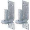 Alberts 311254 Cardine su piastra, nelle versioni con gancio DI o DII, zincato a caldo, entrata Ø16 mm, piastra 115 x 40 mm (Confezione da 2)