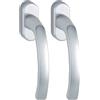 HOPPE 3736697 - Maniglia per finestra LIÈGE-nascosta, 7 x 32, argento anodizzato, colore: Argento (Confezione da 2)