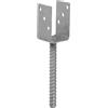 Connex Supporto per pali 91 x 60 x 100 x 200 x 4 mm/diametro 16 mm, a forma di U, materiale: zincato a caldo, 1 pezzo, HV4210 (Confezione da 6)