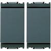 VIMAR 0R16001 Idea Interruttore 1P 16 AX 250 V, grigio. Max 200 W per lampade con ballast integrato (IEC 60669-1:2017), 1 pezzo (Confezione da 2)