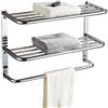 LUANT Mensola da bagno da 76,2 cm con 3 ripiani, montaggio a parete, con barre porta asciugamani, extra lunga