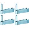 Alberts 306779 Cardine da murare, gancio a muro F, zincato blu, entrata Ø14 mm, 92 x 30 mm (Confezione da 4)