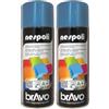 Nespoli Bomboletta Spray Aerosol Blu Genziana Ral 5010 400ml (Confezione da 2)