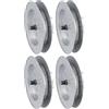 Amig - Puleggia a disco metallico in acciaio zincato per alberi avvolgibili, per nastri da 22 mm, tubi da 57 mm e albero arricciato Ø61 mm, diametro Ø180 mm, argento (Confezione da 4)