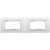 GEWISS - GW16204TB - Placca Lux - In Tecnopolimero - 4 Posti - Bianco Latte - Serie Chorus (Confezione da 2)