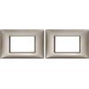 VIMAR 14653.74 PLANA Placca 3 moduli, in metallo, di dimensioni 12 x 8 x 0.9 cm, colore nichel perlato (Confezione da 2)
