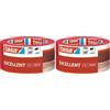 Tesa Nastro per Mascherature Excellent - Nastro adesivo da pittura in carta sottile per lavori di verniciatura - Per tutte le tinte, vernici e smalti - Uso interno - 50 m x 50 mm, Rosso