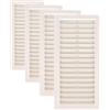 Amig - Griglia rettangolare in plastica con zanzariera - Griglie di ventilazione per presa d'aria - Ideale per soffitto cucina e bagno - Dimensioni: 250 X 120 MM - Colore: Bianco (Confezione da 4)