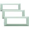 Vimar 14657.44 Plana Placca 7 moduli, tecnopolimero, Reflex menta (Confezione da 3)