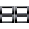 Vimar Serie Idea - Placca Classica 4 Modulo plastico nero (Confezione da 4)
