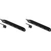 Electraline 61911 Multipresa Super Slim Salvaspazio 23 mm, 4 Posti Bivalenti 10/16A, Spina 90° 16A, Cavo 1.5 M, Nero (Confezione da 2)