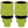 Amig - Raccordo Rapido | Ideale per Tubi Elicoidali o a Spirale | 3/8 | Sistema di Ancoraggio Rapido Clic | Plastica ABS | Verde Pistacchio (Confezione da 2)