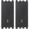 Vimar 0R19001 Interruttore 1P 16Ax, 250 V, Grigio (Confezione da 2)